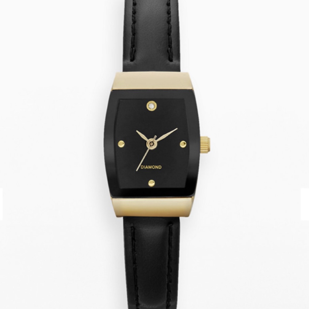 Classy, Dainty Genuine Diamond Accented Womens Watch
